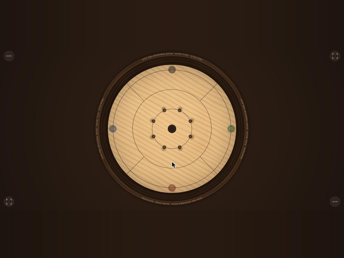 Crokinole on the table