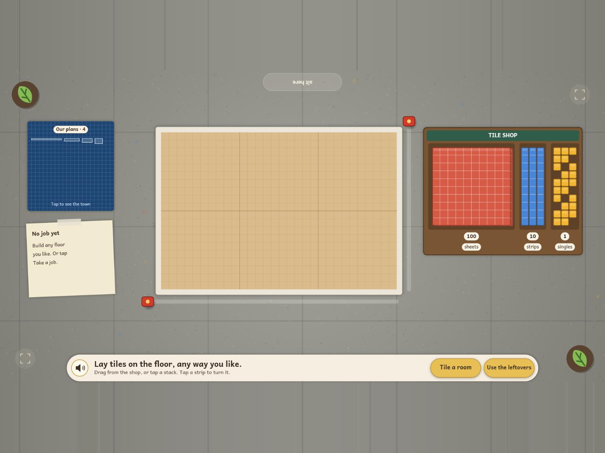 The Floor Plan on the table